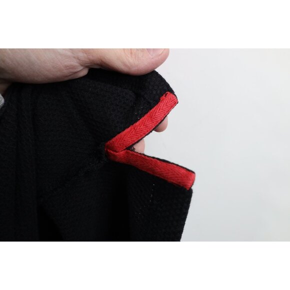 Vtg 90s Y2K Mens Medium Faded Ohio State University Thermal Knit Golf Polo Black - Picture 9 of 13